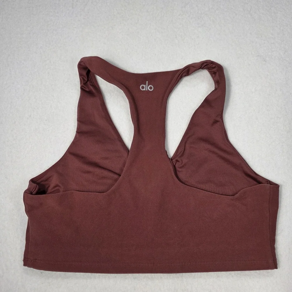 Alo Yoga Lounge Bra Seamless Rose Bralette Medium Activewear